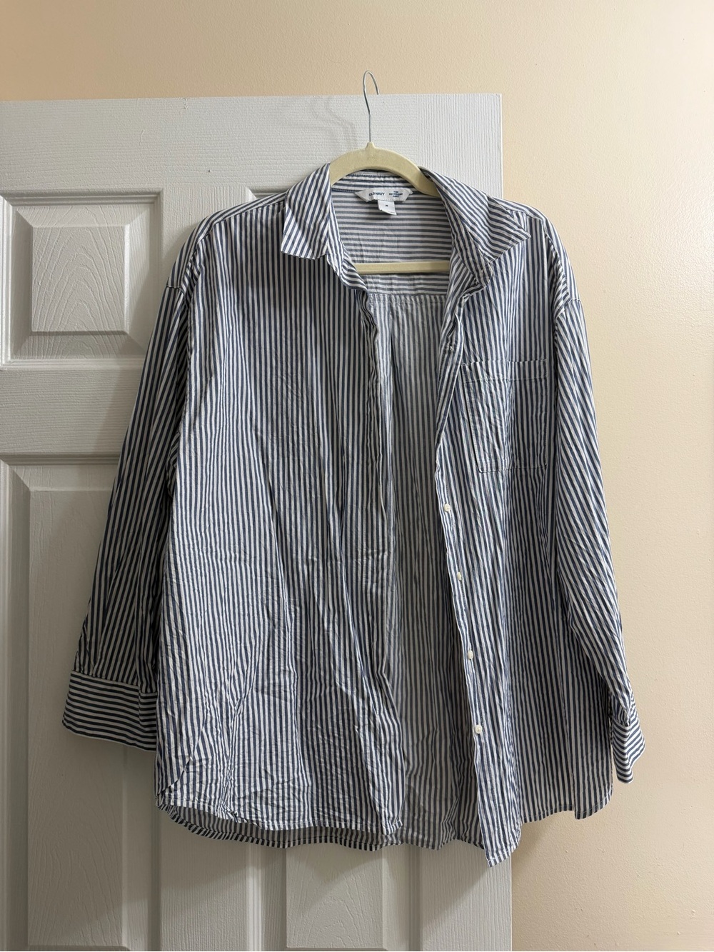 Classic Blue and White Striped Button-Up Shirt